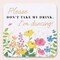 Big Dot of Happiness 25 Ct Wildflowers Please Don't Take My Drink I'm Dancing Coasters, 4-Inch Disposable Square Paper Coasters for Boho Floral Wedding